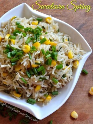 Sweetcorn Spring Onion Rice