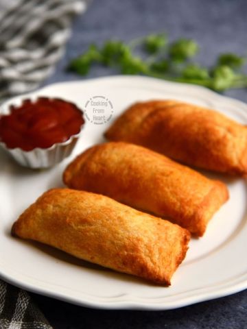 How to make Air Fryer Bread Pizza Pockets Recipe