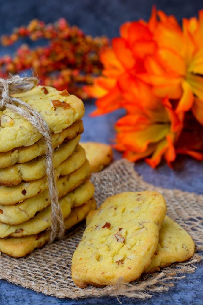 Almond Orange Shortbread Cookies