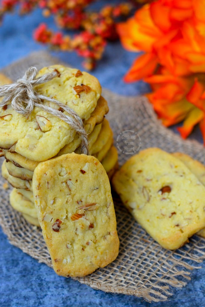 Almond Orange Shortbread Cookies