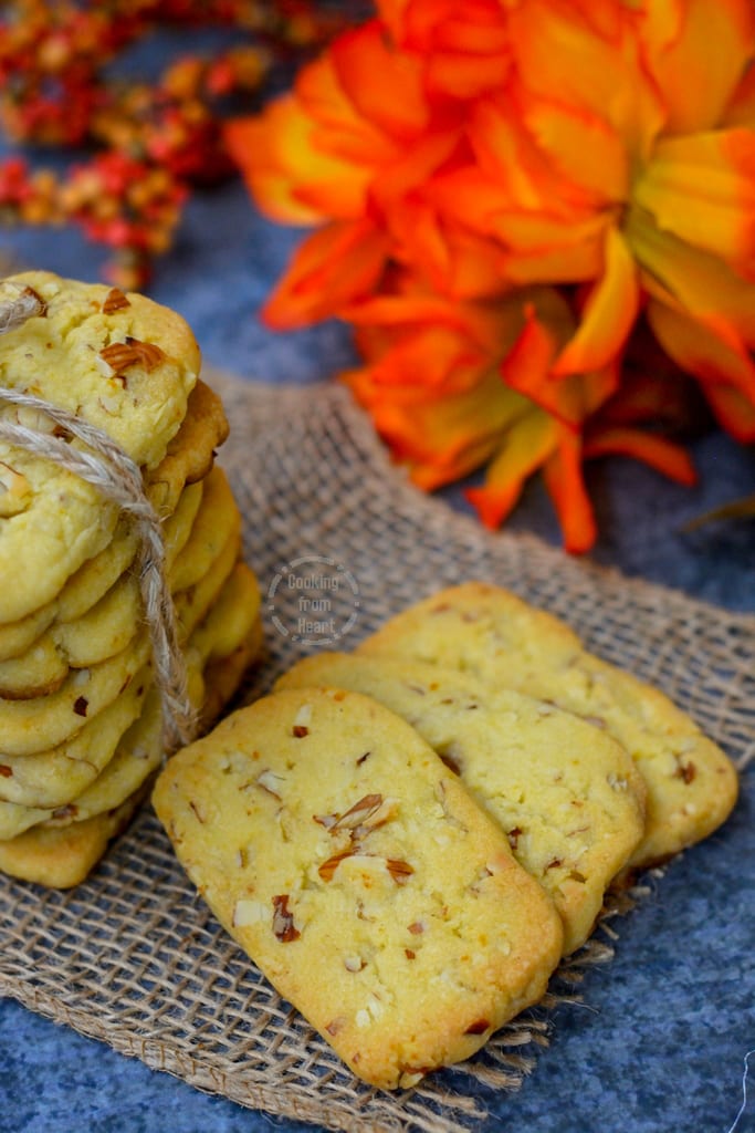 Almond Orange Shortbread Cookies