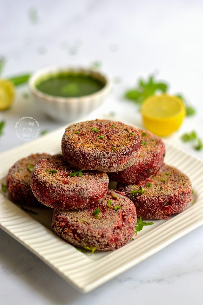 Low Calorie Beetroot Tikki