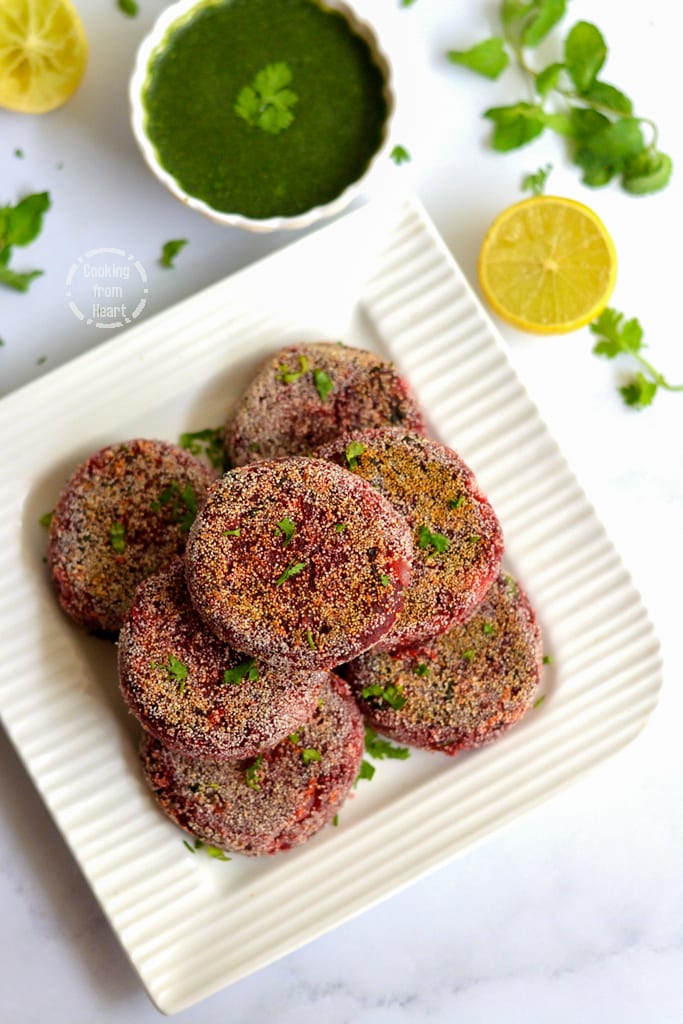 Low Calorie Beetroot Cutlet 