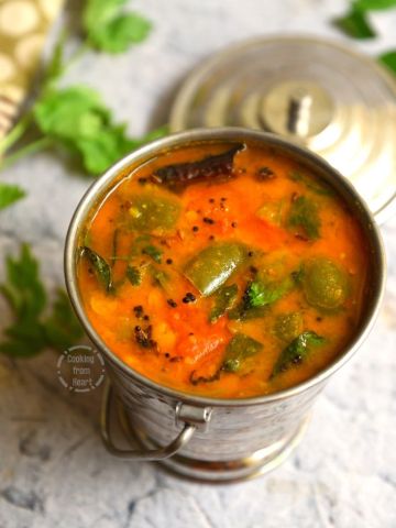 Quick Capsicum Sambar Recipe