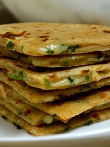 Cheese Coriander Paratha Recipe