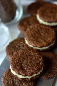 Chocolate Vanilla Cream Biscuits