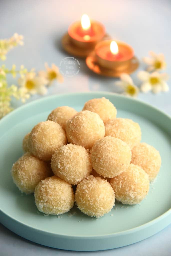 Coconut Ladoo with Condensed Milk