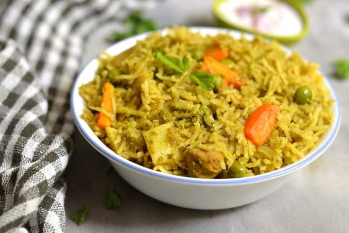 Coconut Mint Based Vegetable Biryani