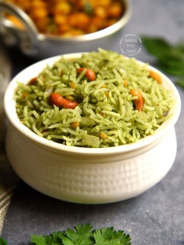 Cilantro Pulao Recipe