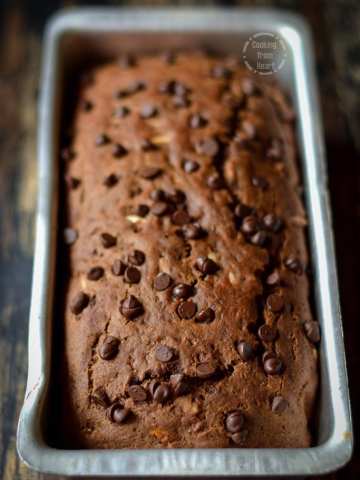 Eggless Chocolate Banana Bread