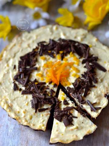 Eggless Chocolate Orange Cheesecake