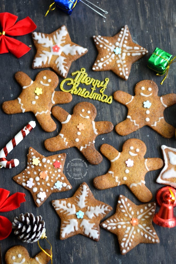 Eggless Gingerbread Cookies