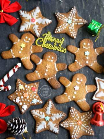 Eggless Gingerbread Cookies