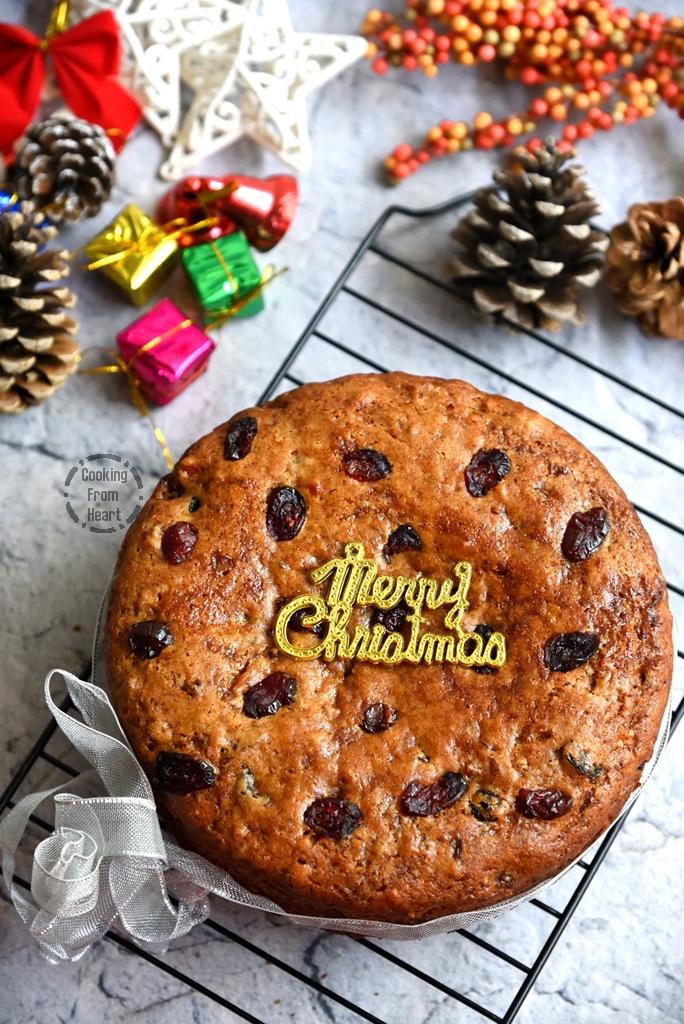 No Rum Christmas Plum Cake Recipe