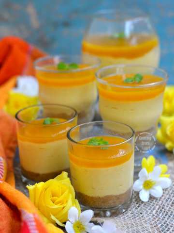 No-Bake Mango Cheesecake with Agar Agar