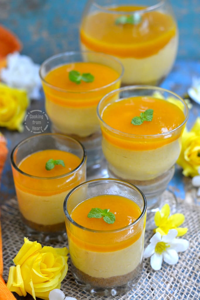 No-Bake Mango Cheesecake with Agar Agar