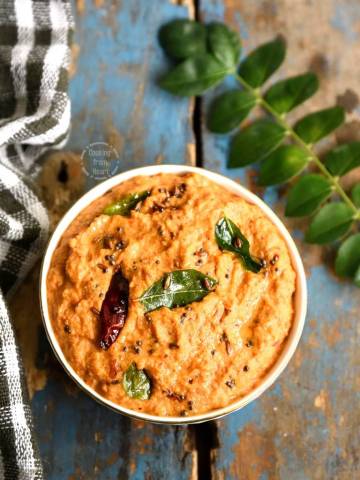 How to make Onion Tomato Peanut Chutney