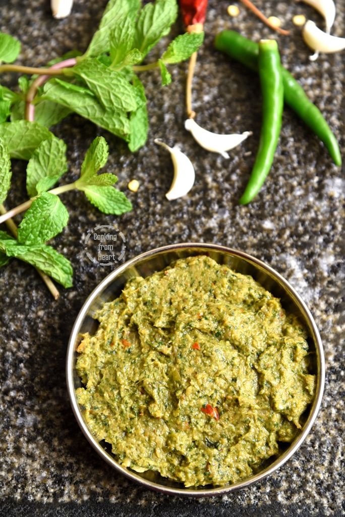 Easy Mint Chutney for Rice