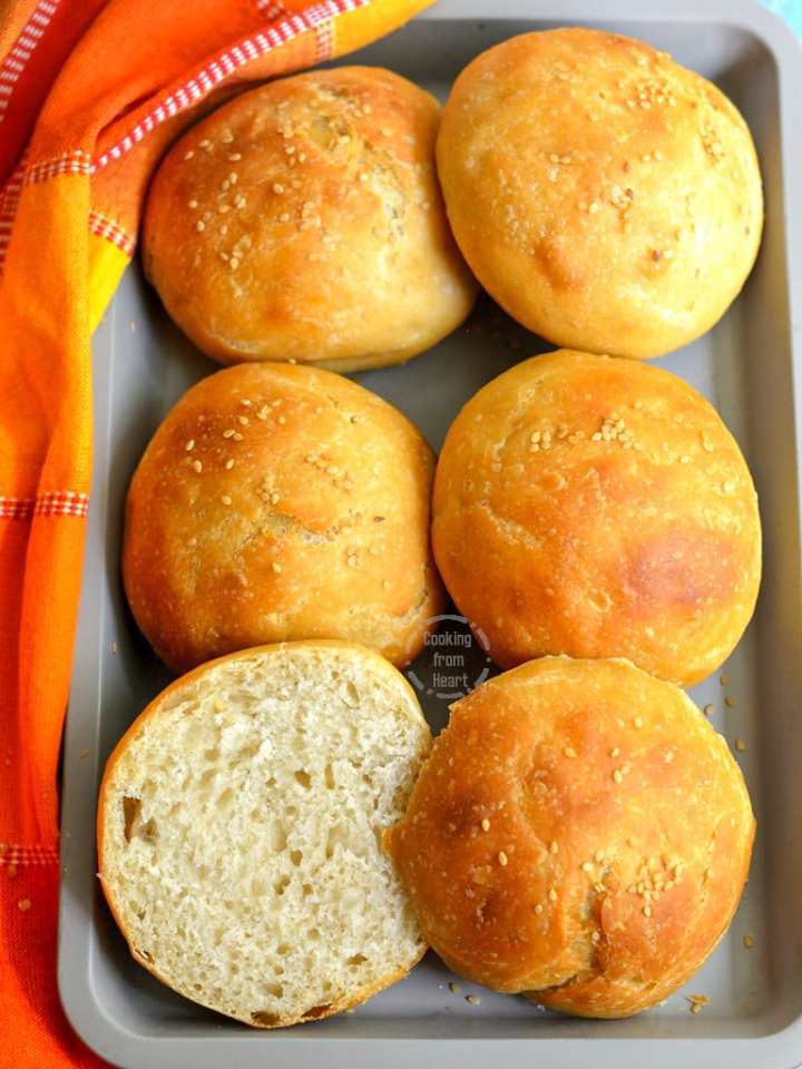 Vegan Sourdough Burger Buns