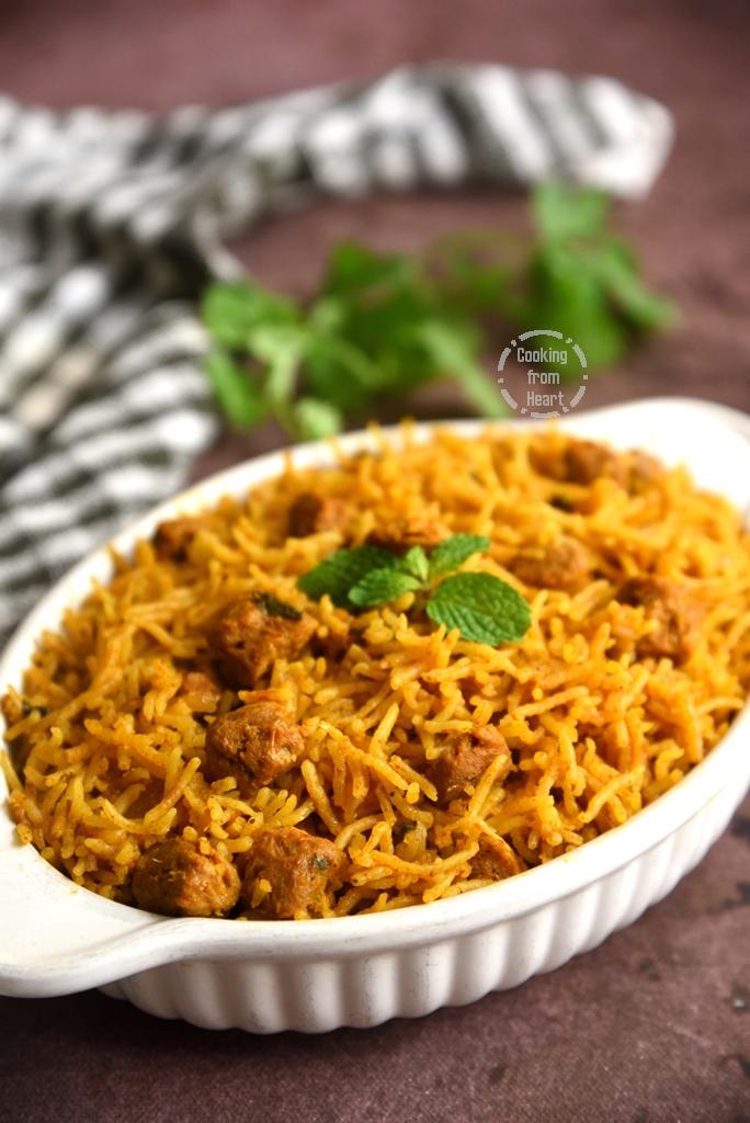 How to make Soya Biriyani Recipe