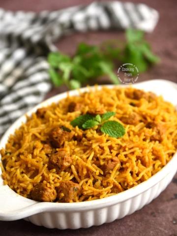 How to make Soya Biriyani Recipe