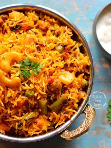 Veg Biryani in Pressure Cooker